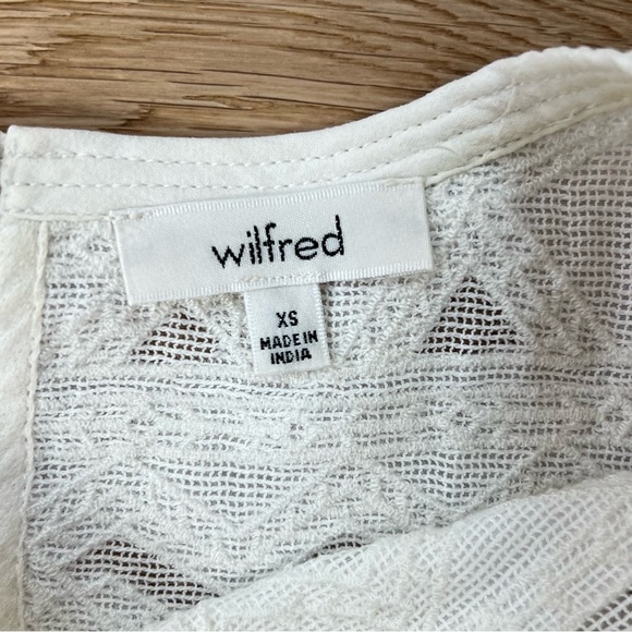 Aritzia Wilfred White Allier Embroidered Shift Dress - Picture 6 of 14